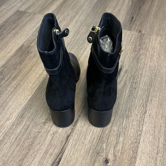 Geox Eleana Woman Black Leather Ankle Boot Size 8 - Picture 5 of 10